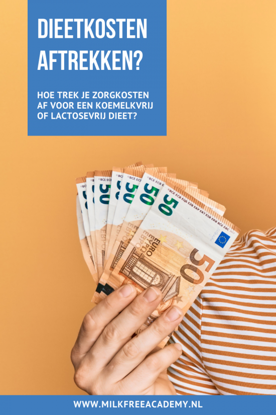 Hand met briefjes van 50 euro - tekst: dieetkosten aftrekken?